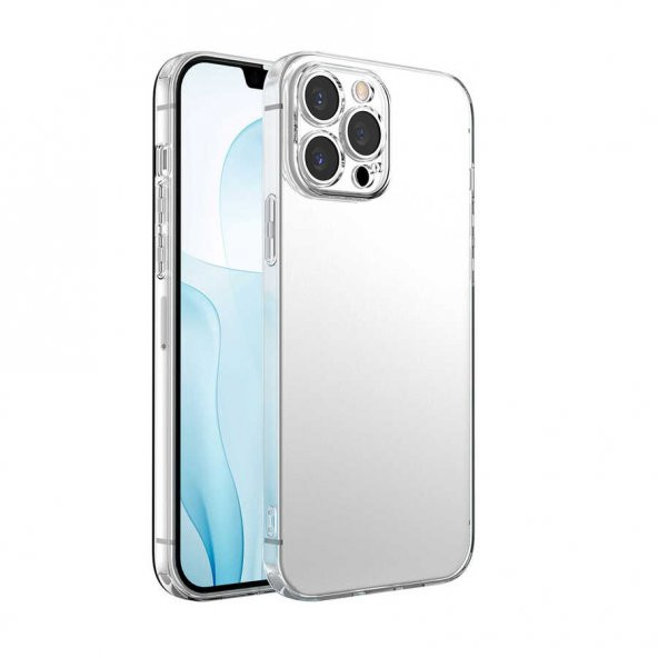 Apple iPhone 13 Pro Max Kılıf 3D Kamera Korumalı Şeffaf Silikon