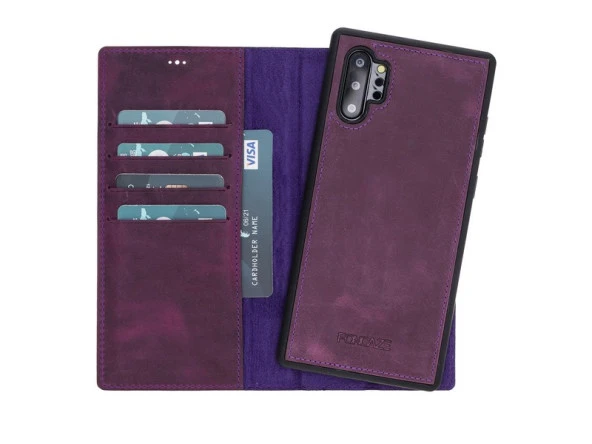 Samsung Galaxy Note 10 Plus Uyumlu Deri Cüzdanlı Kılıf Foncaze G7 - 1