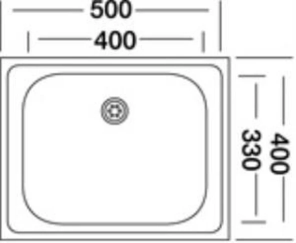 Gürçay Paslanmaz Çelik Evye 40*50 cm - 2
