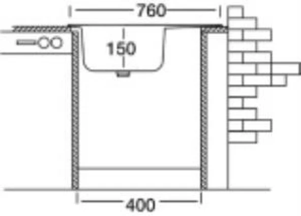 Gürçay Paslanmaz Çelik Evye 43,5*76 cm - 3