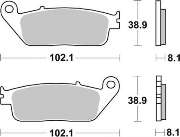 Triumph Bonneville 900 T100 2016 Ön Fren Balatası SBS 627SP EVO SİNTER - 2