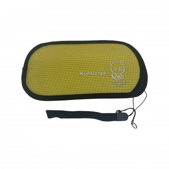YUES PS Vita Soft Çanta Kılıf + Bileklik Sarı - 2