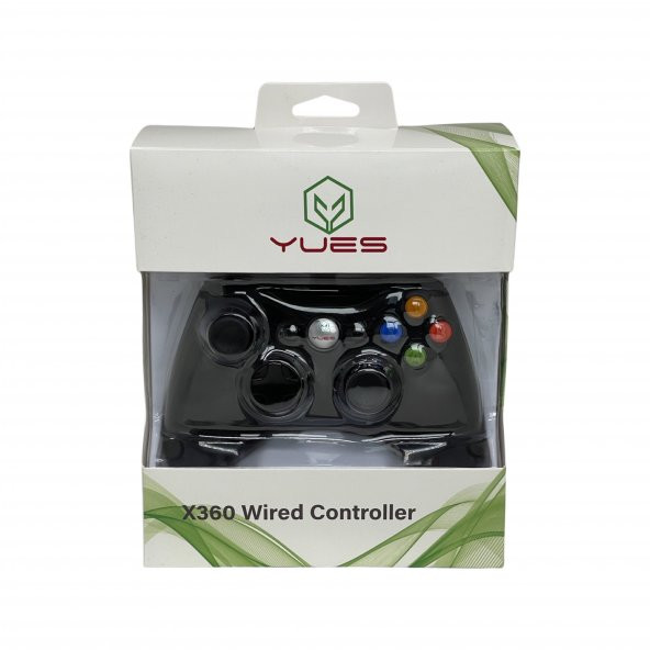 YUES Xbox 360 Gamepad Oyun Kolu Kablolu Joystick (Xbox 360 ve PC Uyumlu)