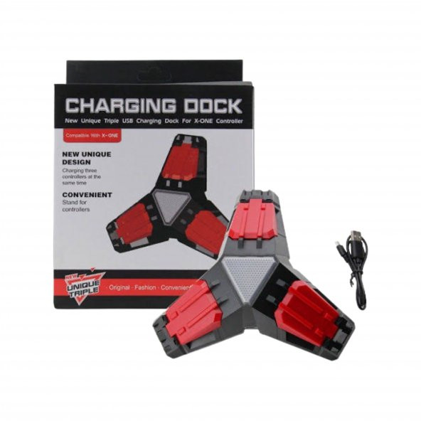 YUES Xbox One Controller PS4 Josytick Şarj Standı Işıklı Üçlü (Xbox One/One S Gamepad / PS4 Joystick Uyumlu)