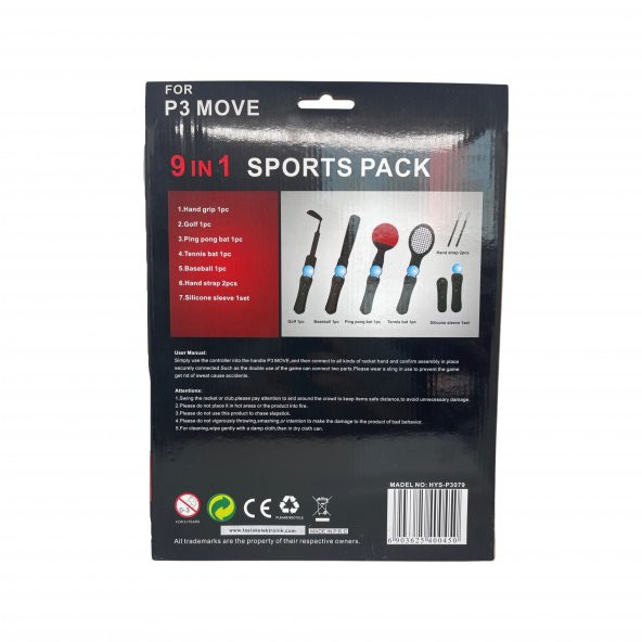 YUES PS5 VR Move Spor Paketi VR Oyun Kolu Seti 9 Parça (PS5/PS4/PS3 Uyumlu) - 2