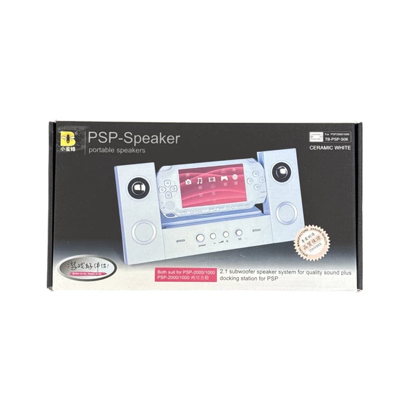YUES Psp Speaker Stand Psp Hoparlör Işıklı Beyaz ( Psp 2000/ 3000 Uyumlu)