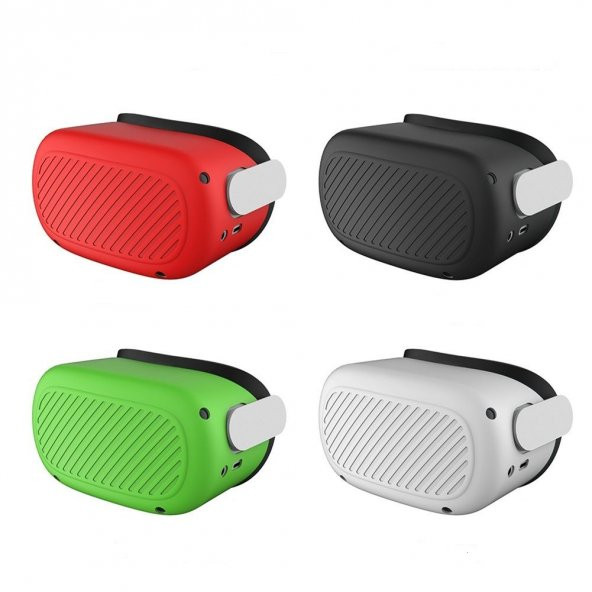 YUES Oculus Quest 2 Silikon Koruyucu Kılıf Su Geçirmez Kırmızı - 3