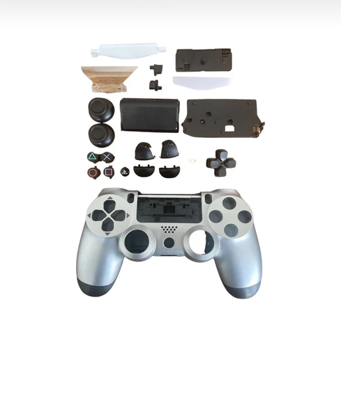 YUES Playstation 4 Uyumlu Kasa Joystick V1 Full Kasa Tuş Takımı Silver