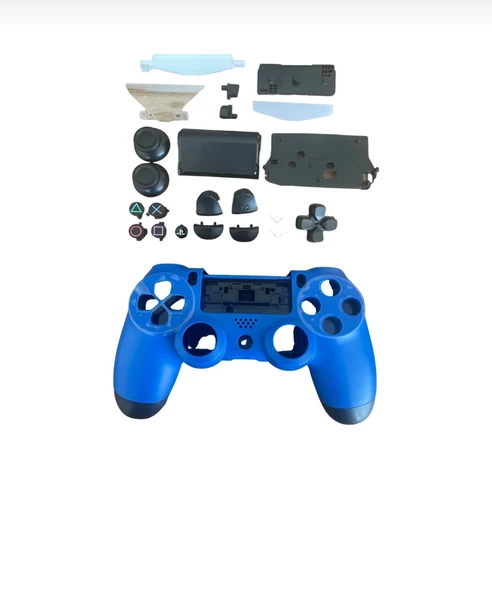 YUES Playstation 4 Uyumlu Kasa Joystick V1 Full Kasa Tuş Takımı Mavi