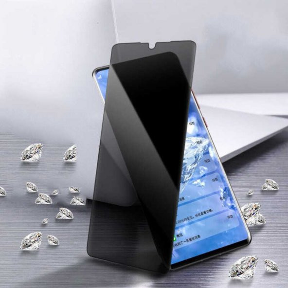 Xiaomi Redmi Note 8 New 5D Privacy Hayalet Cam Ekran Koruyucu - 3