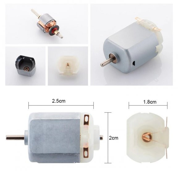 F130 3-6V DC Motor - Hobi ve Oyuncak Motoru - 3