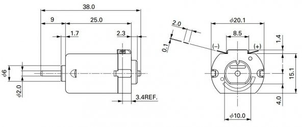 F130 3-6V DC Motor - Hobi ve Oyuncak Motoru - 4
