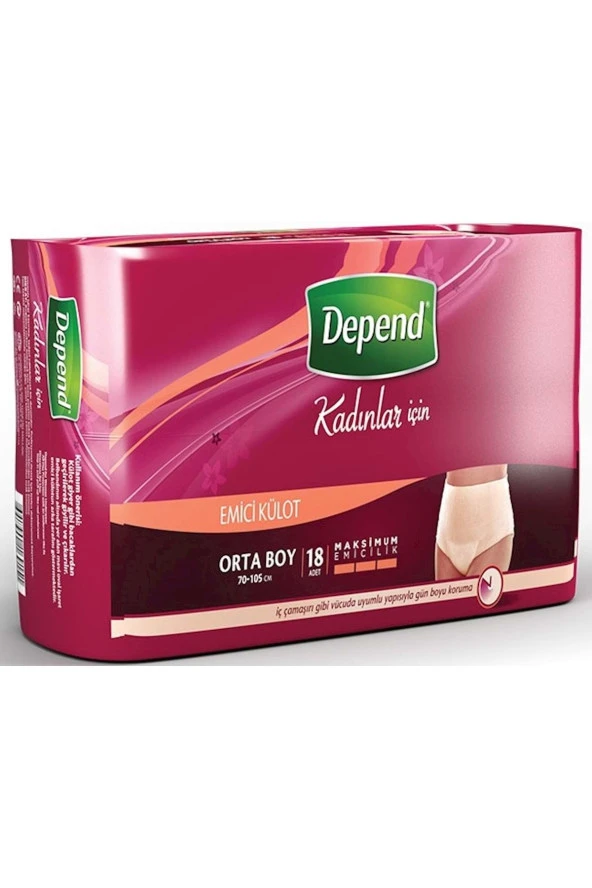 Depend Emici Külot Eko Pk Orta Kadın 3 Lü Set (18Adet*3Pk) - Resim 2
