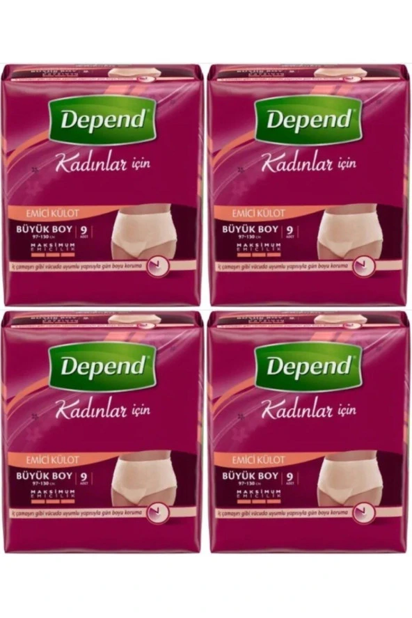 Depend Emici Külot Kadın Büyük Boy 36 Adet