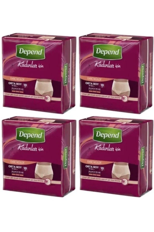 Depend Kadın Emici Külot Hasta Bezi Orta Boy Medium Beden 40 Adet