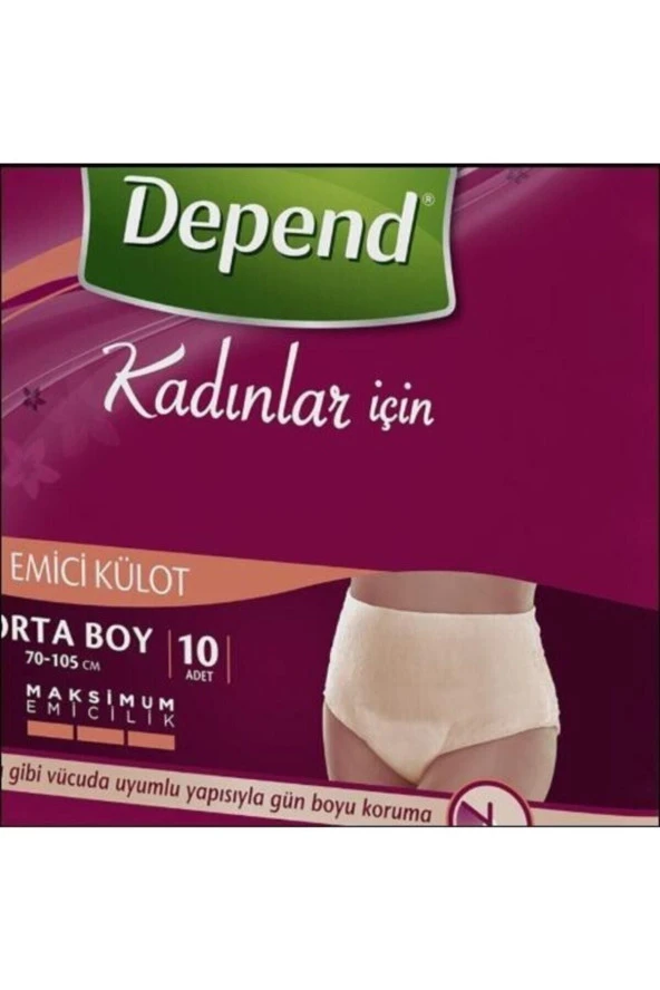 Depend Kadın Emici Külot Hasta Bezi Orta Boy Medium Beden 120 Adet - Resim 3