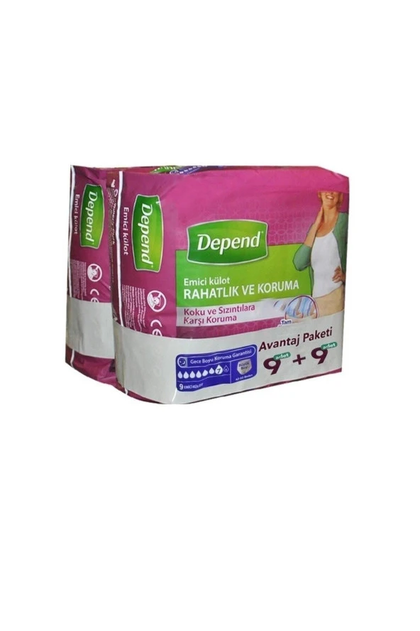 Depend Emici Külot Kadın Büyük Large 9+9 Avantaj Paket Kzmprt ürün görseli