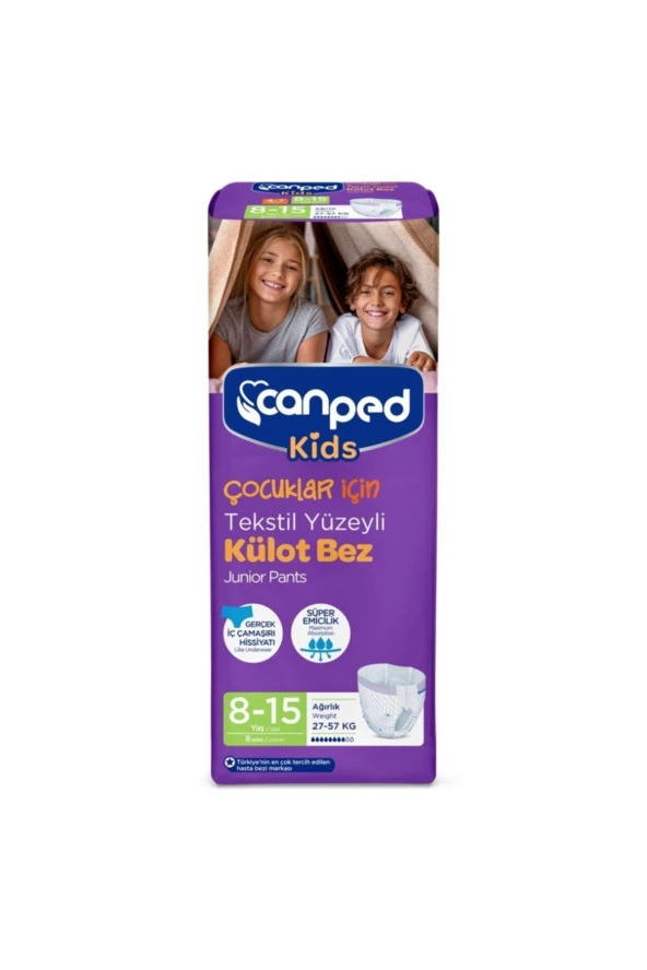 Canped Kids Külot Bez 8-15 Yaş 27-57 Kg 3 X 8 Adet - Resim 2