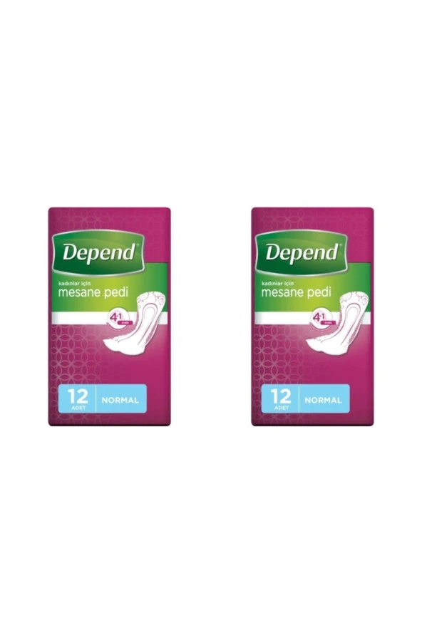 Depend Mesane Pedi Kadın Normal 12'li X 2 Paket 24 Adet