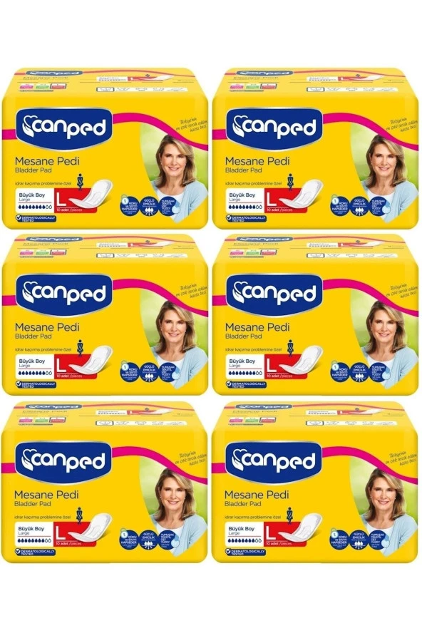 Canped Mesane Pedi Klasik 6 Lı Set L-büyük Boy 60 Adet (6pkx10)