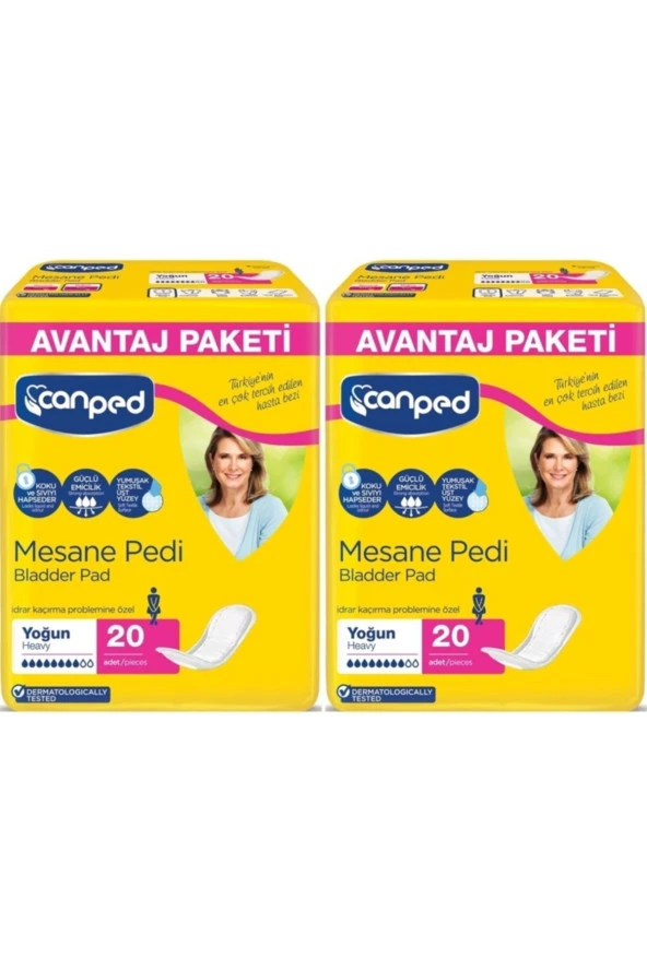 Canped Büyük Boy Yoğun 20x2:40 Adet Mesane Pedi ürün görseli