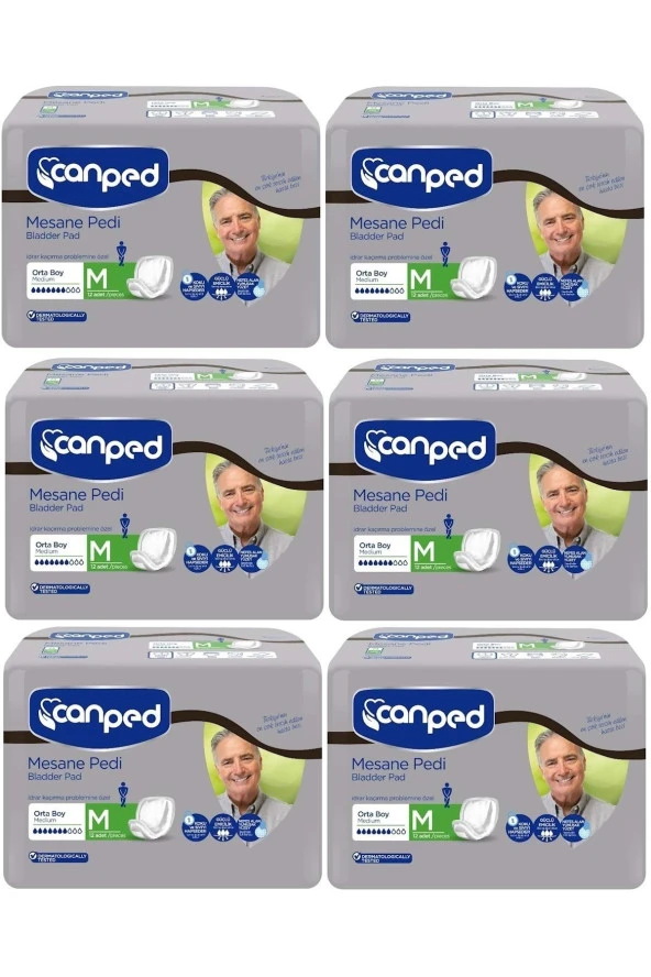 Canped Mesane Pedi Klasik Erkek M-orta 72 Adet (6pkx12)