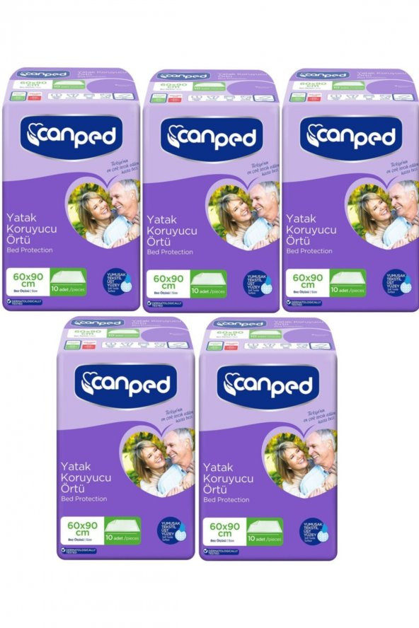 Canped Yatak Koruyucu Örtü Ekstra Örtü (60cm x 90cm) 50 Adet ürün görseli