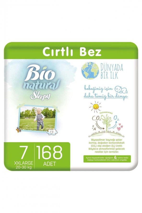 Bio Natural Bebek Bezi 7 Numara Xxlarge 168 Adet