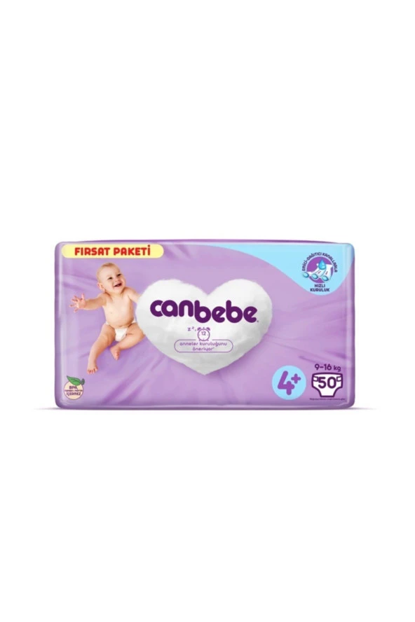 Canbebe Bebek Bezi 4+beden Maxi Plus 50x4:200 Adet - 4