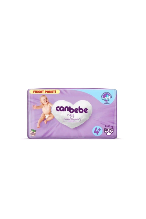 Canbebe Bebek Bezi 4 Beden 4*50=200 Adet - 2