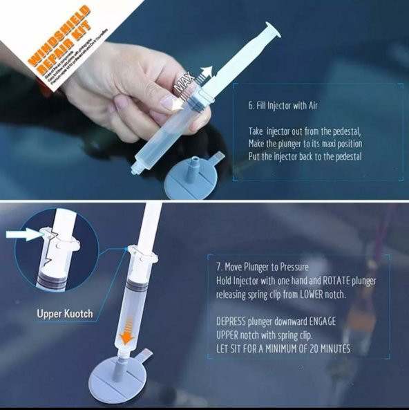 OEM Oto Cam Tamir Kiti Araç Ön Cam Çatlak Çizik Tamiri Taş Vuruk Taşvuruğu onarım Kiti Set Cam Çatlağı - 4