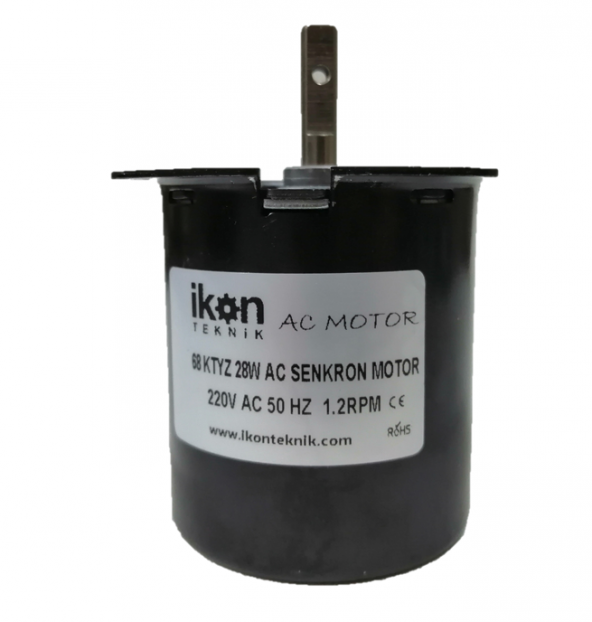 1.2 RPM 68KTYZ AC Redüktörlü Senkron Motor, Çevirme Motoru