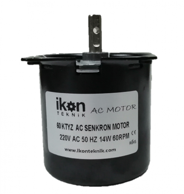 60RPM 14W 60KTYZ AC Senkron Motor, Dakikada 60 Tur