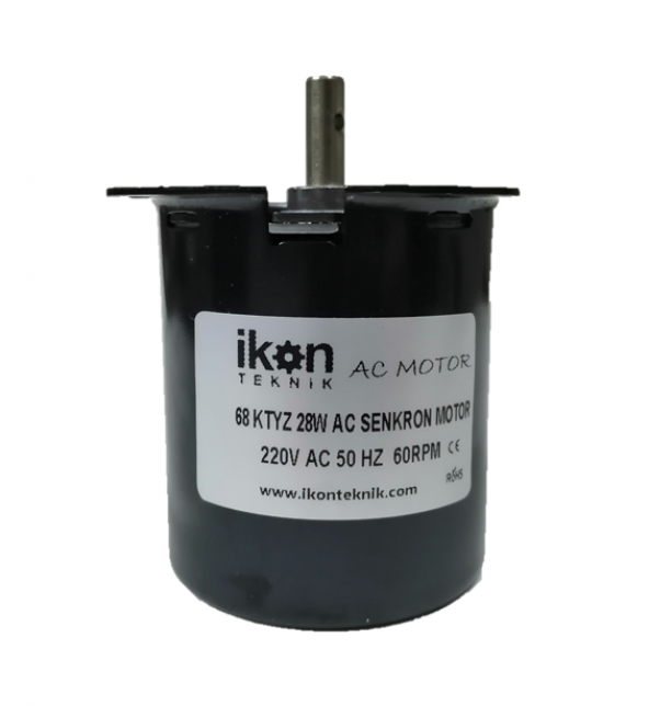 60 RPM 28W 68KTYZ AC Senkron Motor, Dakikada 60 Tur Çevirme Motor