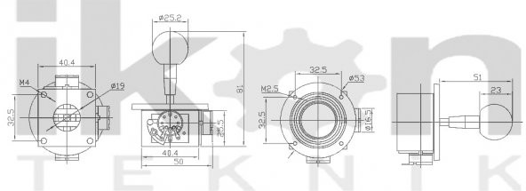 2 Eksenli 10K Potansiyometre Tuşsuz Profesyonel Joystick. 81 mm - 4