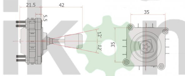 2 Eksenli Profesyonel Switch Stick Joystick 63.50mm, Endüstriyel Joystick - 3