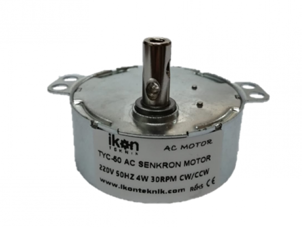 Tyc 50.49Ktyz 30 Rpm Cw Ccw Çift Yön 4W Ac Senkron Motor