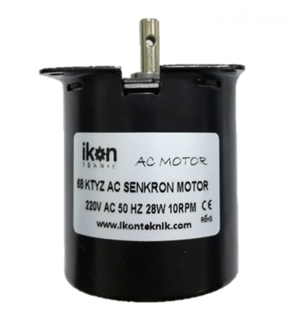 10Rpm 28W Ac Senkron Motor Viyol Motoru 68 Ktyz 7 MM