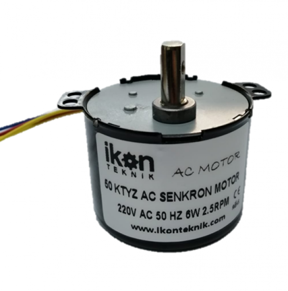 2 5 Rpm 6W Ac Senkron Motor 50Ktyz Kuluçka Çevirme Motoru