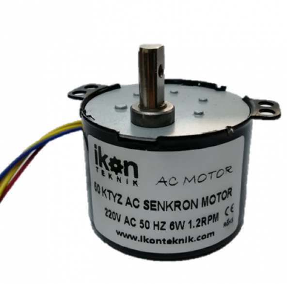 1 2 Rpm 6W Ac Senkron Motor 50 Ktyz Viyol Motor