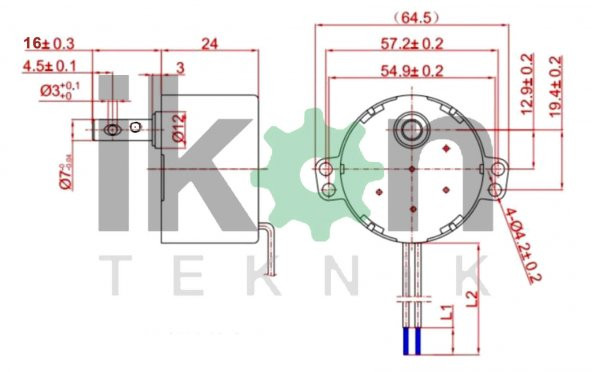Tyc50.49Ktyz 10Rpm 4W Ac Senkron Motor Mikro Dalga Fırın Motor Çift Yön - 2
