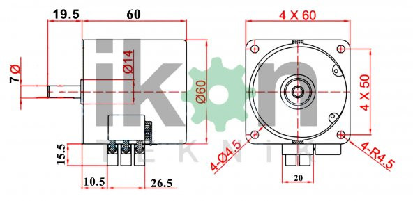 Viyol Motoru 60 Ktyz 14W 30Rpm Ac Senkron Motor - 4