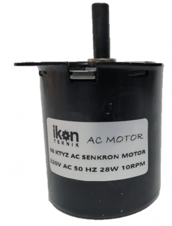 68 KTYZ, 8 mm Deliksiz Mil, 10Rpm 28W Ac Senkron Motor Viyol Motoru