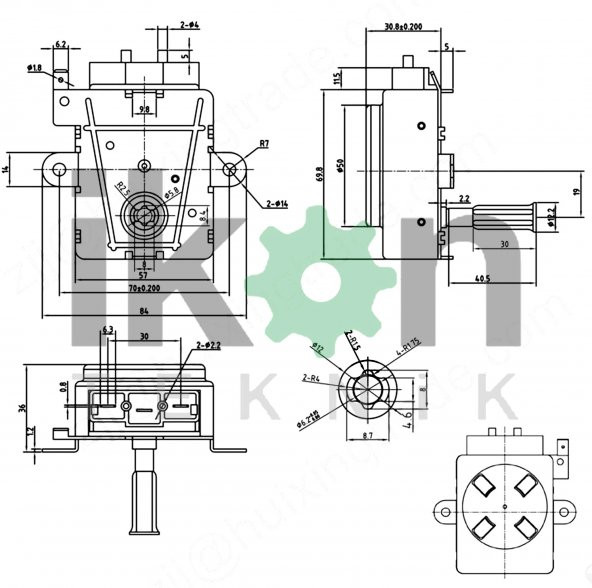 Kuluçka Makinesi Piliç Çevirme Motoru 220V 6W 2Rpm 18Kg - 6