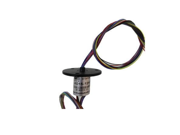 Slip Ring Kayar Bilezik 12 Kanal 2 Amper, Kapsül Slip Ring, Dış Çap Ölçüsü 15mm