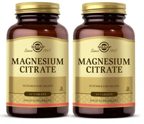 Solgar Magnesium Citrate 200 mg 60 Tablet 2 Adet - 1