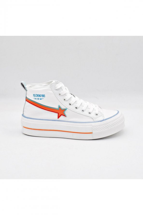 GUJA 22Y317-1 BİLEK BOY UNİSEX SNEAKERS KANVAS SPOR AYAKKABI - 2