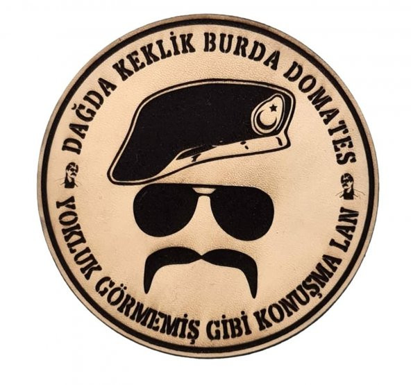 Dağda Keklik Burda Domates  Deri PEÇ - Arma - Askeri Patch
