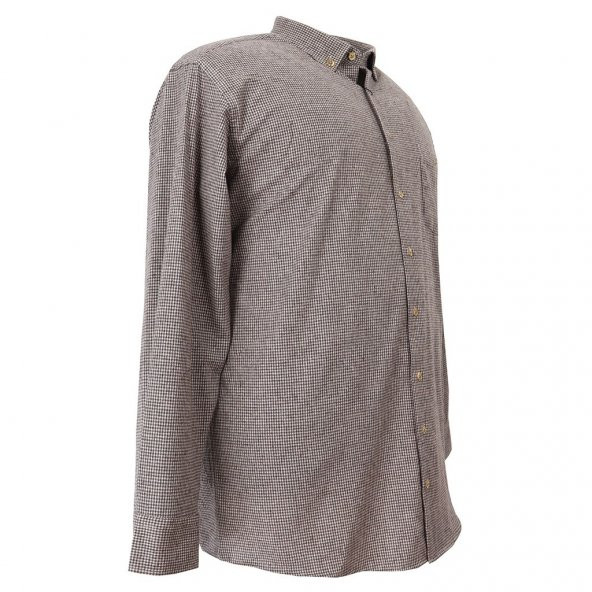 Pamuklu Büyük Beden Oduncu Gömlek & Kahve - 2