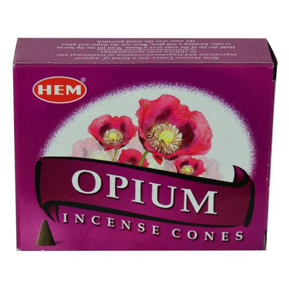 Hem Haşhaş Kokulu 10 Konik Tütsü - Opium Incense Cones